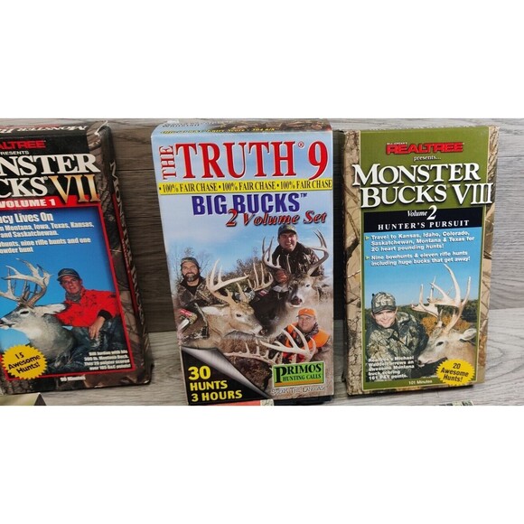 Vtg Hunting Big Game Deer Lot of 8 VHS VCR Videos Real Tree, Primos, Mossy Oak - Picture 3 of 9